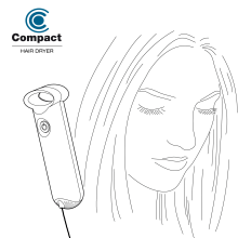 Secador de pelo Compact. Un proyecto de Diseño industrial y Diseño de producto de Luis Gómez Ricart - 14.01.2014