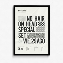 No hair on head Special Set @ Maraca Club . Direção de arte, Eventos, e Design gráfico projeto de blarestudio | The Hacienda must be built - 25.08.2014