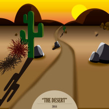 The desert - ilustration. Traditional illustration project by Pedro Luis Parreño García - 06.16.2014