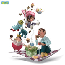 La Otra Navidad. Campaña Ikea'14  GANADORA DEL PREMIO "El Chupete" (2015) premios Cine-TV y página web.. Ilustração tradicional projeto de Montse Casas Surós - 09.12.2014