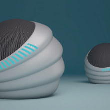 Diseño conceptual. Altavoz BioFuturista.. 3D, e Design de produtos projeto de Luis Gómez Ricart - 30.11.2012