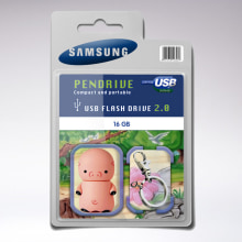Blister Pendrive Samsung. Packaging projeto de Marta Velasco Zurro - 04.03.2014