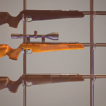 Carbine 22 (Hunt Rifle). 3D, and Game Design project by Juan Ródenas Domercq - 12.27.2014