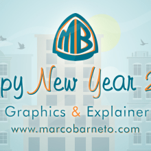 Happy New Year. Ilustração tradicional, Motion Graphics, e Animação projeto de Marco Barneto - 04.01.2015