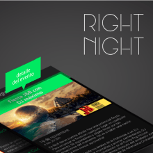 Right Night app. Un proyecto de UX / UI y Diseño gráfico de Adrià Pérez Pla - 04.01.2015