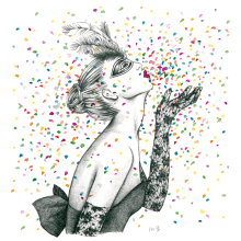 Calendario "Girls & Patterns". Traditional illustration, Accessor, Design, Costume Design, Editorial Design, Fashion, and Fine Arts project by Marta Bellvehí Suñer - 01.06.2015