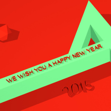 NEW YEAR 2015. 3D, Animation, and Art Direction project by NUDO Motion Design Studio - 01.08.2015