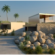 Kaufmann Dessert House, de Richard Neutra. 3D, and Architecture project by Javier Anuncibay Hernaz - 01.08.2015