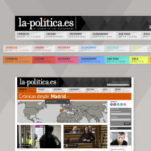 la-política.es. Un proyecto de Br, ing e Identidad, Diseño gráfico y Diseño Web de Elena Benedí - 07.08.2014
