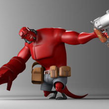Hellboy - 3D Character. Un proyecto de 3D, Animación y Diseño de personajes de Juanma Ramiau - 01.02.2014