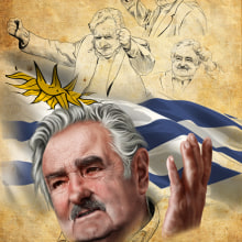 Pepe Mujica, ¡CHAPEAU PEPE!. Traditional illustration, Art Direction, and Creative Consulting project by Martin Echeverria Correa - 01.13.2015