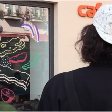 Pintando escaparates, Granada. Un progetto di Cinema, video e TV e Belle arti di Tetera y Kiwi - 18.01.2015