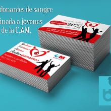 Tarjeta donantes de sangre destinada para jóvenes. Design de produtos projeto de Santos Barrios Gragero - 18.01.2015