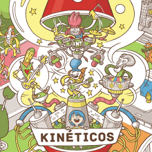Kinéticos. Traditional illustration, and Packaging project by Andrés Rodríguez Pérez - 01.24.2015