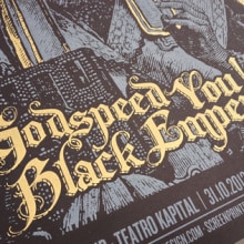 GODSPEED YOU! BLACK EMPEROR. Ilustração tradicional, Design gráfico, e Serigrafia projeto de Xavi Forné - 26.01.2015