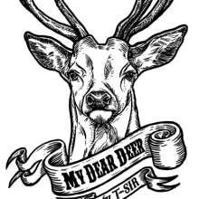 My Dear Deer . Ilustração tradicional, e Design gráfico projeto de Óscar Postigo - 15.06.2014