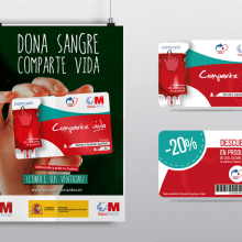 Tarjeta donante de sangre. Design gráfico projeto de Jorge Cáliz - 16.01.2015