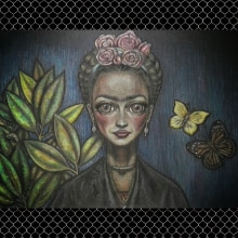 Mi Frida. Traditional illustration, Fine Arts, and Painting project by Soraya Fernandez Albarral - 02.01.2015