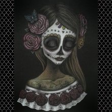 Día de Muertos. Een project van Traditionele illustratie,  Beeldende kunst y Schilderij van Soraya Fernandez Albarral - 01.02.2015