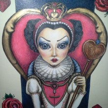 Reina de corazones. Ilustração tradicional, Artes plásticas, e Pintura projeto de Soraya Fernandez Albarral - 01.02.2015