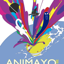 Cartel para Concurso 9ª Edición Animayo. Traditional illustration, and Graphic Design project by Antonio J. del Pino - 02.02.2015