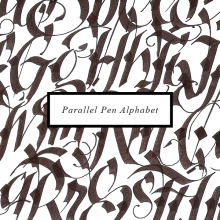 Parallel Pen Alphabet. Caligrafia projeto de Guillermo Sacristán - 02.02.2015