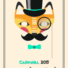 Propuesta para el cartel de Carnaval 2015 de Montornès del Vallès. Un proyecto de Diseño gráfico de Laura Renart Macías - 02.02.2015