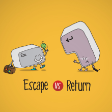 Escape vs Return. Design, Ilustração tradicional, Direção de arte, e Marketing projeto de Berta López Fernández - 09.08.2011