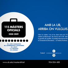Campaña Masters UB. Design, Education, Marketing, Cop, and writing project by Berta López Fernández - 03.03.2010