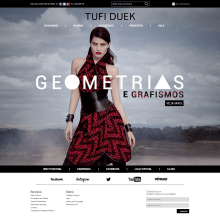 Web Tufi Duek Brasil - Tienda online 2014. Direção de arte, Moda, e Web Design projeto de Berta López Fernández - 03.06.2014