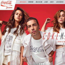 Web Coca-Cola Jeans Brasil - Tienda online 2015. Direção de arte, Moda, e Web Design projeto de Berta López Fernández - 03.01.2015