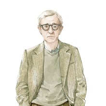 Woody Allen para ICON. Traditional illustration project by Julia Lillo García - 04.30.2014