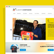 Web personal Alberto Contador. Web Design, e Desenvolvimento Web projeto de Rubén Illescas Urrea - 09.02.2015