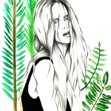 Ilustración Wild Girl. Ilustração tradicional, Moda, e Design gráfico projeto de Mariam Tronchoni Costa - 10.02.2015