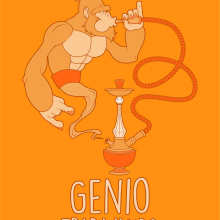 Genio trabajando. Un proyecto de Ilustración tradicional, Diseño de personajes y Diseño gráfico de Laura Núñez Carpintero - 02.02.2015