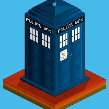 Pixel TARDIS. Animação, e Design gráfico projeto de Daniel Diaz Estrada - 11.02.2015