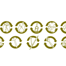 Iconos reciclaje UX. Traditional illustration, UX / UI, and Web Design project by Pablo Morante - 02.16.2015