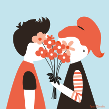 Ilustración San Valentín. Traditional illustration project by Rocío González - 02.16.2015
