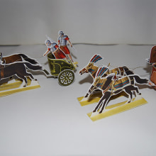 Maquetas de papel (Carros de guerra antiguos). Een project van Traditionele illustratie, Craft y  Beeldende kunst van JJAG - 17.02.2015