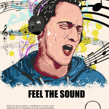 Headphones Sony. Un proyecto de Ilustración, Publicidad, Fotografía y Diseño gráfico de Juan Castillejo Gómez - 18.02.2015