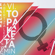 Cartel para "Topaketa Feministak 2014", jornadas feministas. Design gráfico projeto de Patti Martinez - 19.02.2015