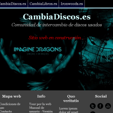 CambiaDiscos.es - Comunidad de intercambio de discos antigüos - Portada. Un proyecto de Diseño Web de Moisés Alcocer - 19.02.2015