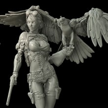 Jessica Thunderhawk. Un proyecto de 3D, Diseño de personajes y Escultura de David Fernández Barruz - 21.02.2015