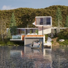 Fjord house. Un proyecto de Diseño, 3D, Arquitectura y Diseño de producto de Borja Villa Muñiz - 22.02.2015