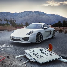 3D Porsche Cayman. Ilustração tradicional, e 3D projeto de Miguel Angel Luna Armada - 19.02.2015