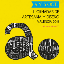 II Jornadas de artesanía y diseño Valencia. Eventos, e Design gráfico projeto de Beatriz Sena Peris - 25.02.2015
