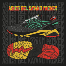 Asics Gel Kayano Packer. Un proyecto de Ilustración tradicional de Miguel Morán Honrado - 12.03.2014