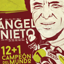 Ángel Nieto 12+1. Ilustração tradicional, Publicidade, e Design gráfico projeto de Srmulas - 02.03.2015