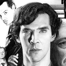 Sherlock. Traditional illustration, Film, Video, and TV project by Joaquín Rodríguez - 03.02.2015