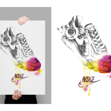 Mi propio proyecto de zapatos deportivos. Un proyecto de Ilustración tradicional de Olga Valeeva - 04.02.2015